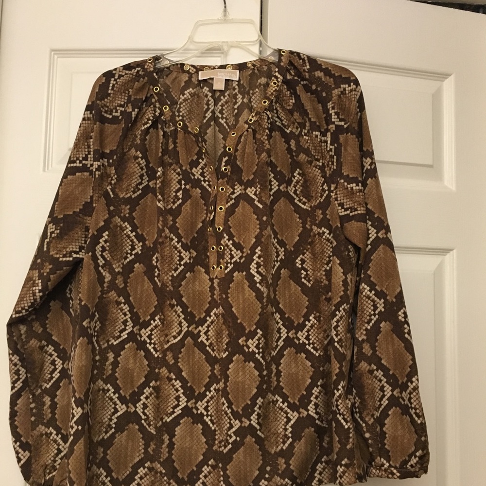Michael Kors snake skin blouse