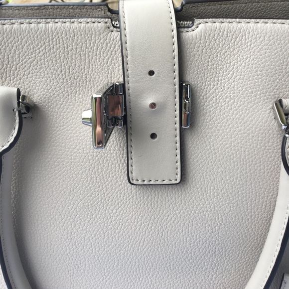 NWT Michael Kors Bond Cement Colored Large Satchel - Picture 5 of 8