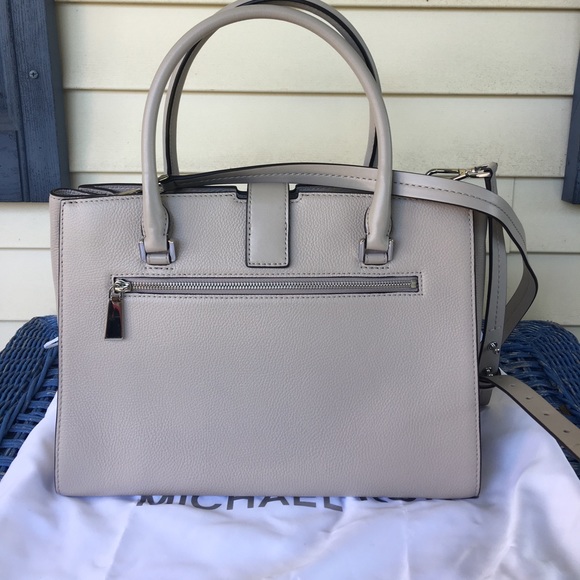 NWT Michael Kors Bond Cement Colored Large Satchel - Picture 2 of 8