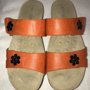 Spring step brand orange sandals NWB