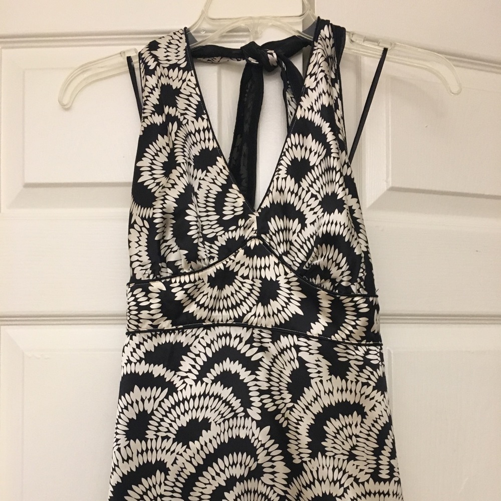 Black and white halter top