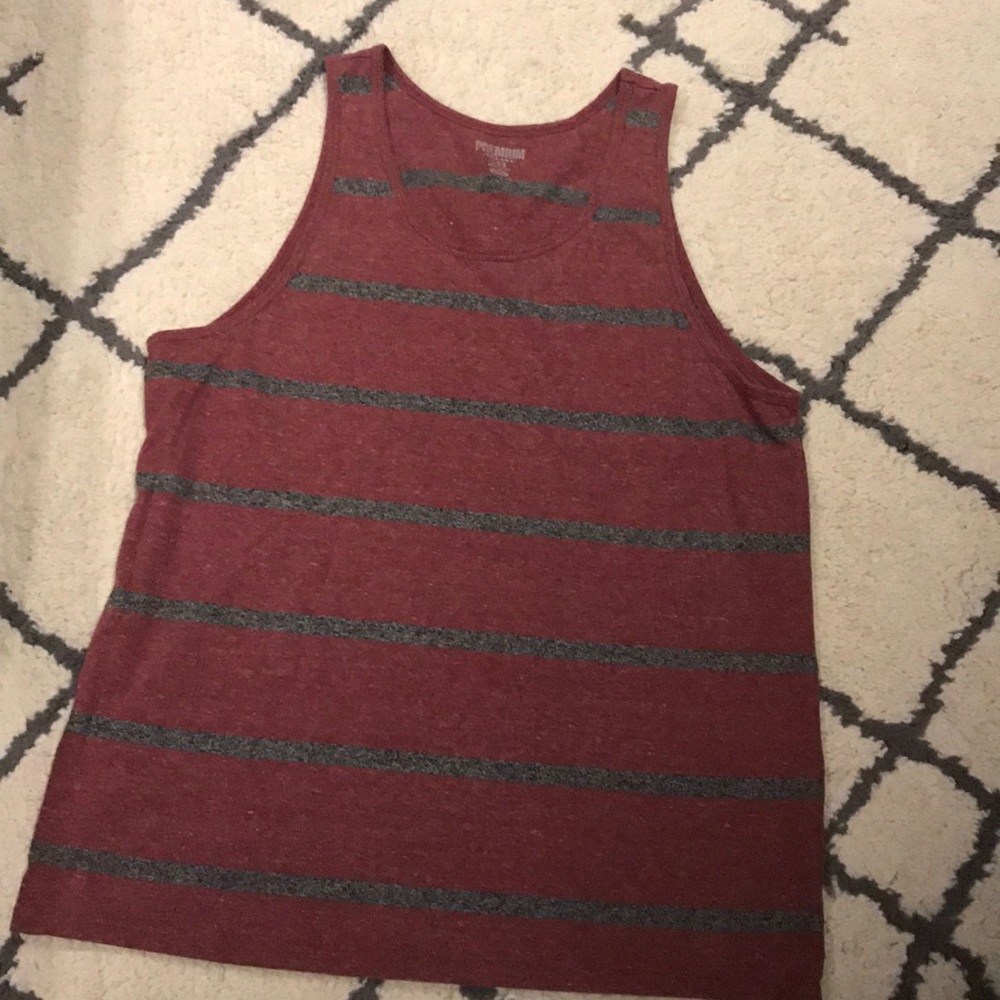 Red and gray shirt