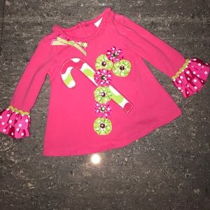 Baby's Adorable Pink Candy Cane 6 months