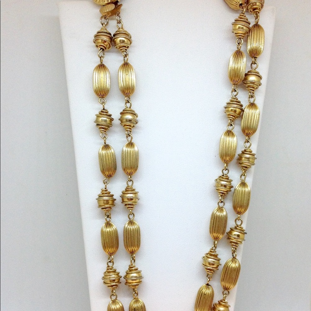 Golden Double Strand Necklace