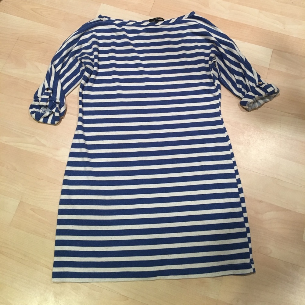 Blue striped sailor style dress