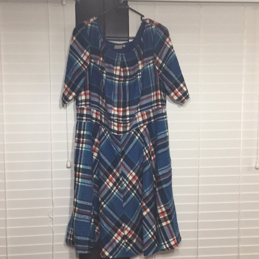 eShakti wool blend flannel dress - 24W