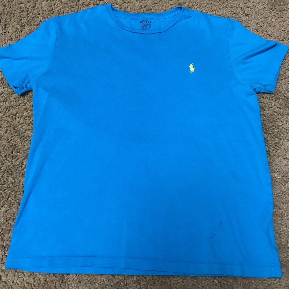 Ralph Lauren Polo Logo Tee Shirt Medium Blue