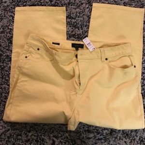 New with tag Talbot yellow crop jeans size 16