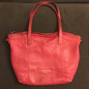Liebeskind red leather tote/shoulder bag.