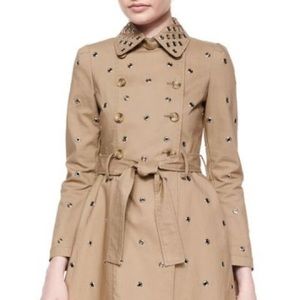 RED Valentino Grommet Full Skirt Trench