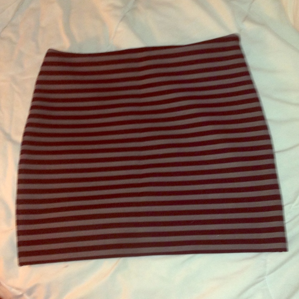 Central Park West Striped Miniskirt