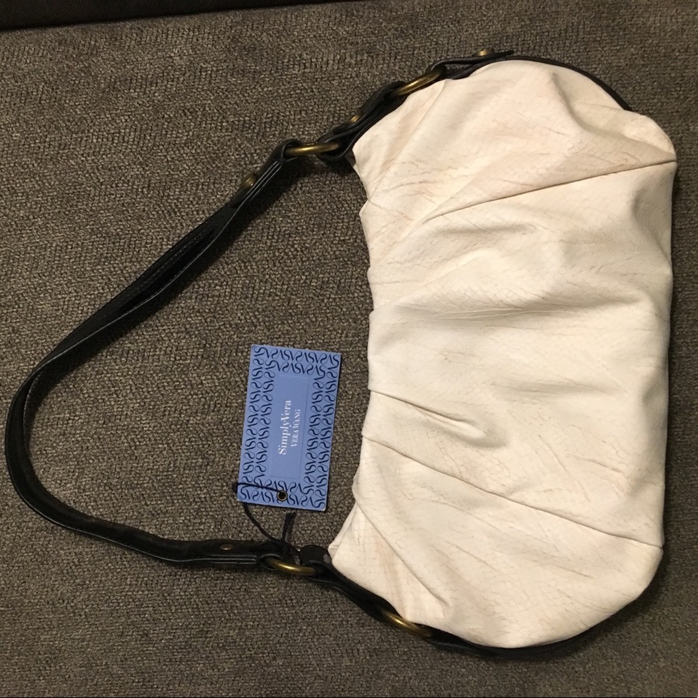 NWT Vera Wang Cream and Black Purse
