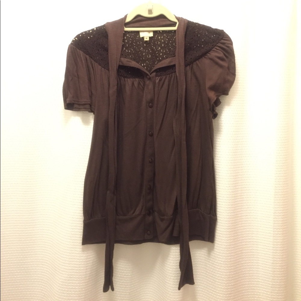Ella Moss Tie Neck Blouse