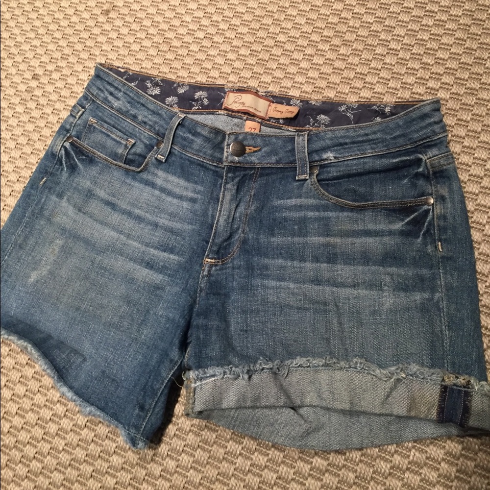 Paige denim cutoff shorts