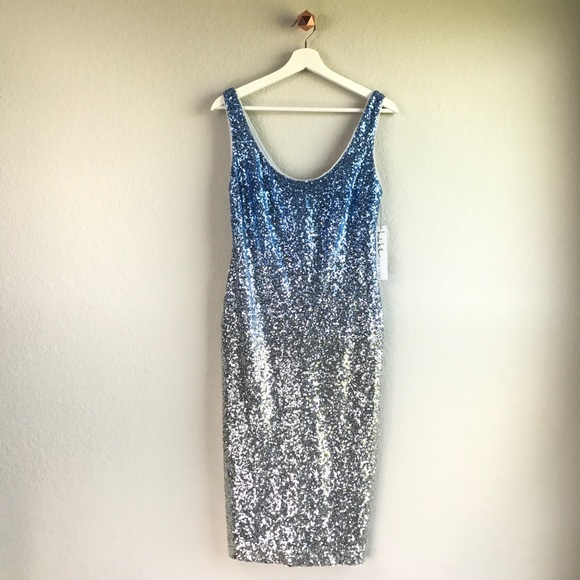 NICOLE MILLER Ombré sequin sleeveless dress - Picture 3 of 8