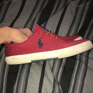 Red Ralph Lauren polo shoes