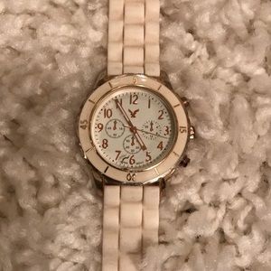 NWOT American Eagle White and Rose Gold Watch
