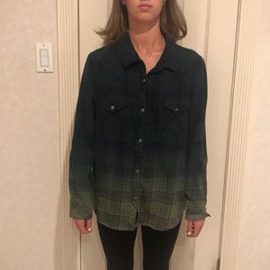 Vintage Havana plaid button down shirt