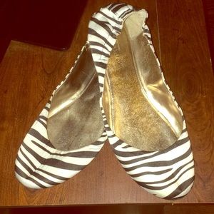 Zebra print flats