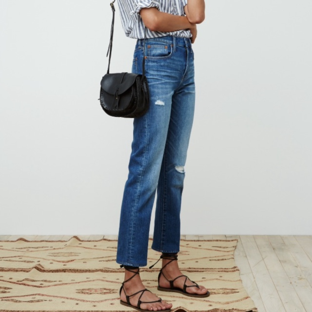 Madewell straight crop boyfriend jeans