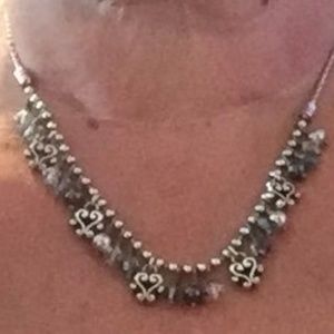 brighton Blue and Silver Necklace & Earrings