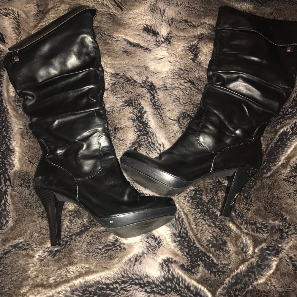 Rampage black leather boots