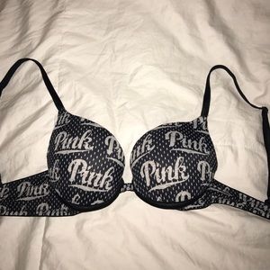 PINK Printed push-up bra