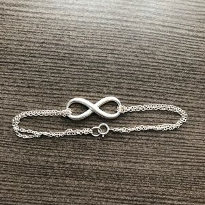 Sterling silver infinity bracelet