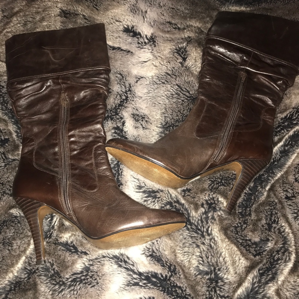 Aldo Brown Leather Boots