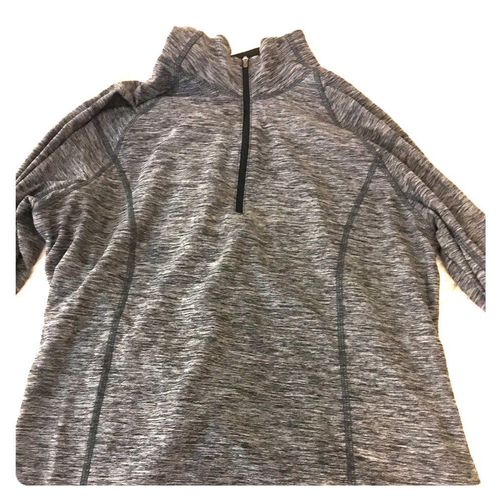 Heather grey half zip