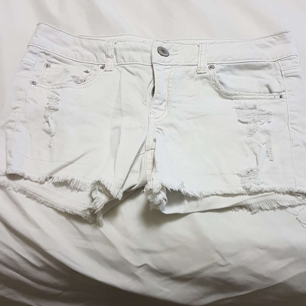 White Denim Shorts