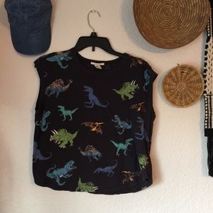 Dinosaur forever 21 cropped muscle tank!