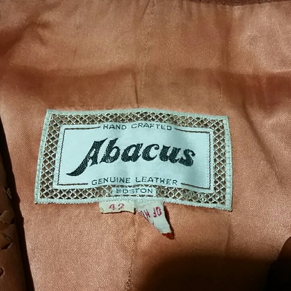 Hand stitched copper colored leather jacket - Picture 3 of 3
