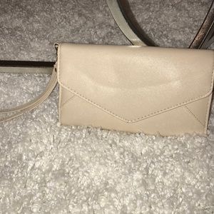 Cream Charlotte Russe wristlet