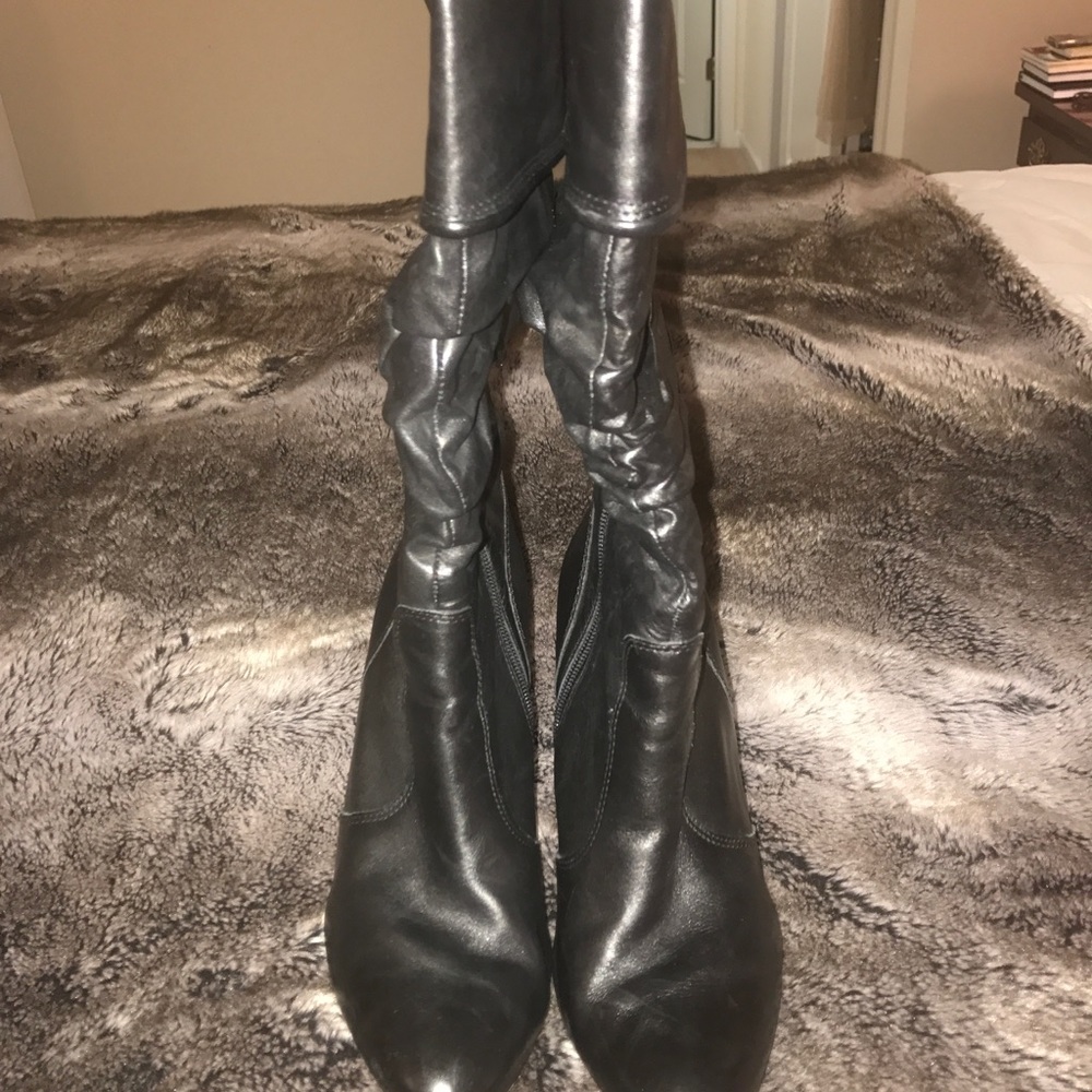 Aldo Black Leather Boots