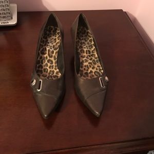Franco Sarto:  Brown one inch heeled shoes