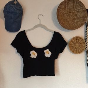 Egg cross-cross crop top!