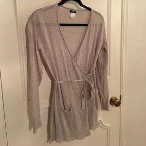 Jcrew linen-cotton wrap sweater