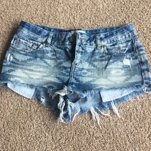PINK Distressed Denim Shorts