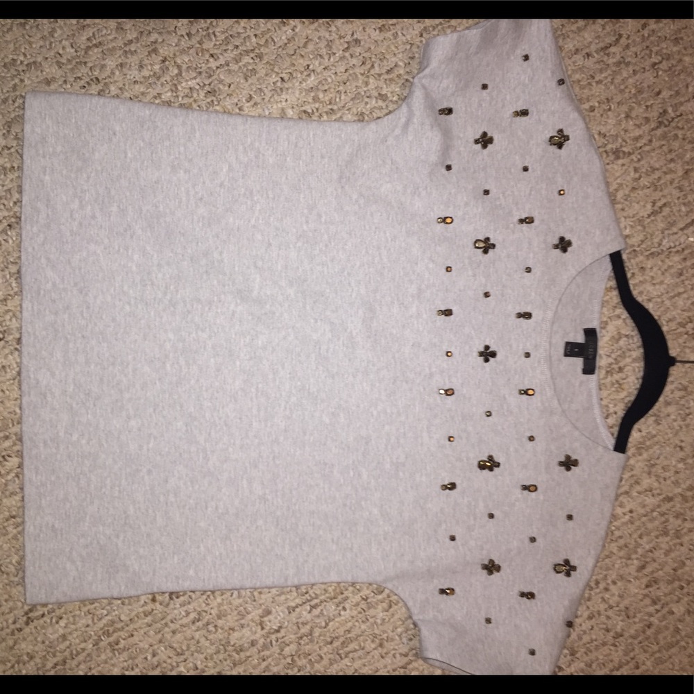 J Crew Top Embellished/Jeweled