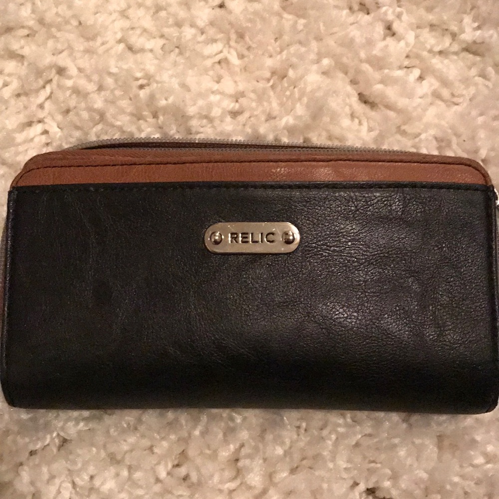Brown/Black leather wallet