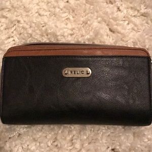 Brown/Black leather wallet