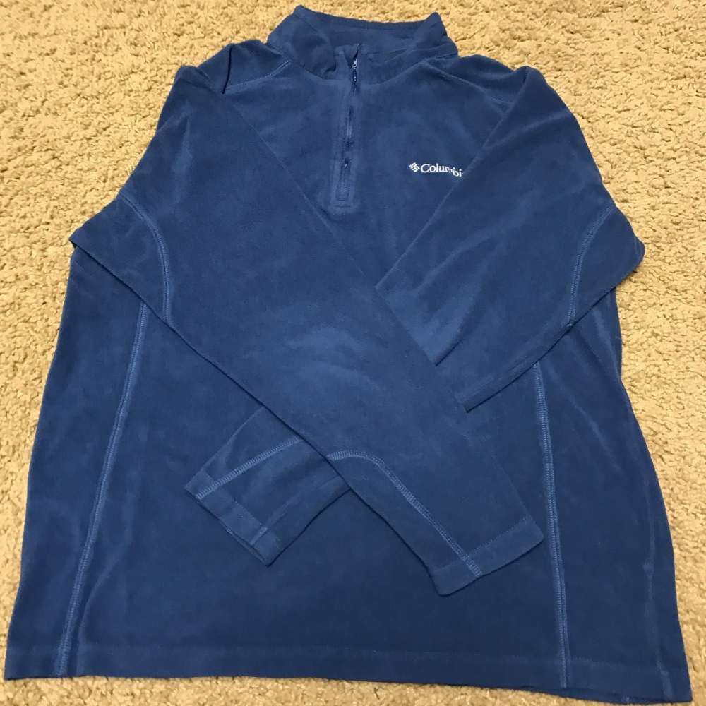 Columbia Sweatshirt 1/4 Zip Blue Medium!