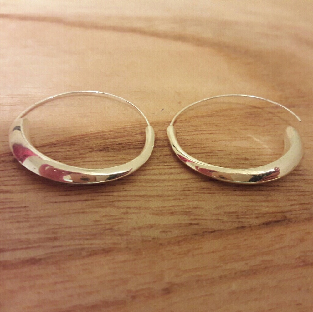 Silver hoop earrings