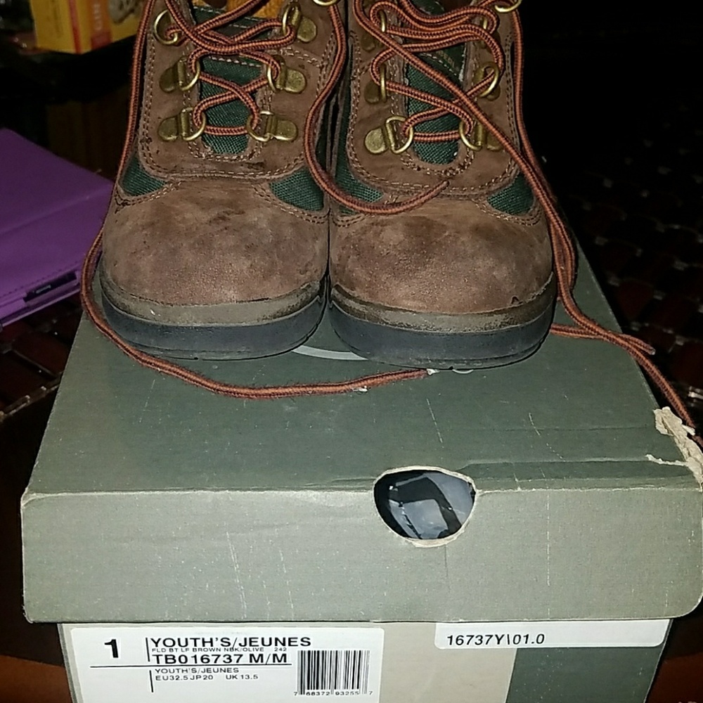 Youth Brown Nubuck Timberland Boots