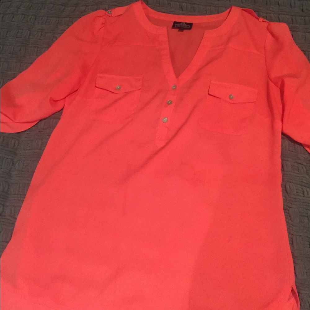 Coral blouse
