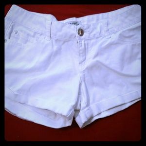 White denim shorts