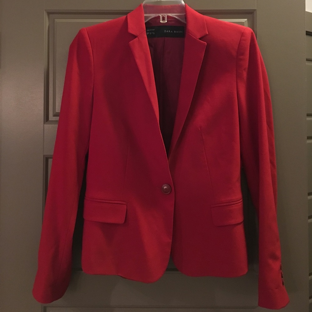 Zara Basic Red Blazer