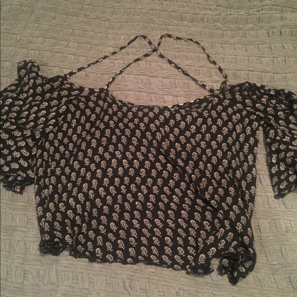 Navy off the shoulder top