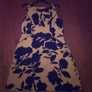 Navy and rose blush dress